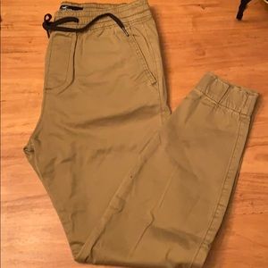 Hollister khaki joggers